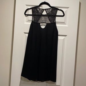 BCBGeneration Black Lace High Neck Mini Dress